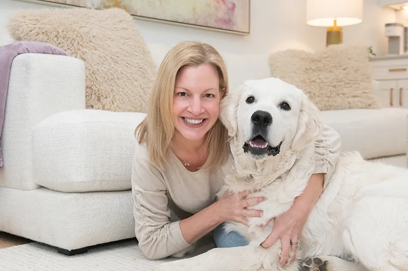 Austin therapist Kelly Coulter and her dog